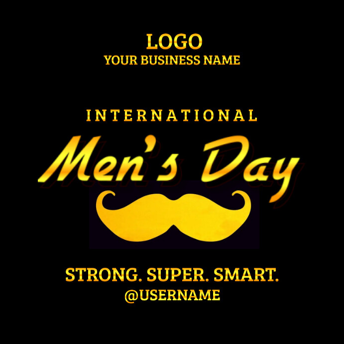 International Men�s Day Post Template PosterMyWall