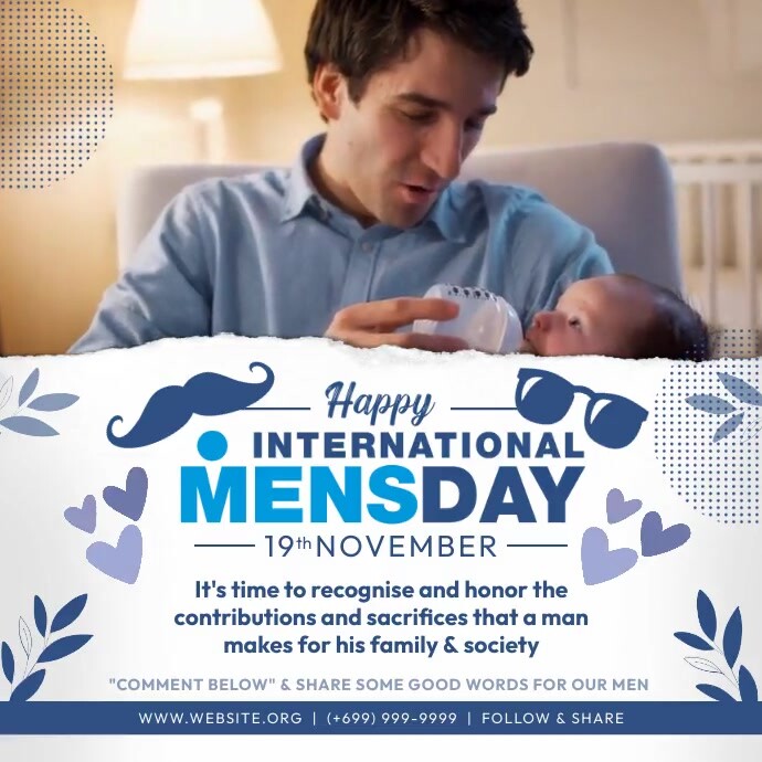Plantilla de International Men's Day Post Template | PosterMyWall