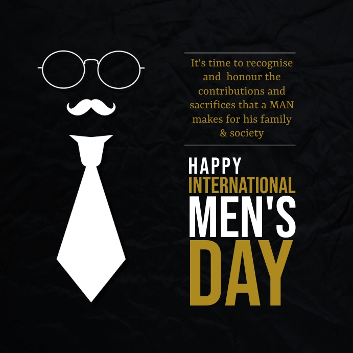 International mens Day สี่เหลี่ยมจัตุรัส (1:1) template