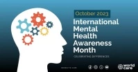 International mental health awareness month Immagine condivisa di Facebook template