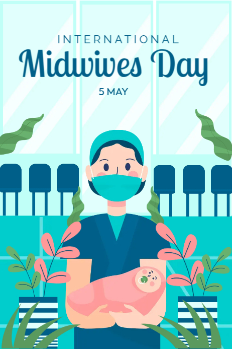 International Midwives Day Event Ads Poster template