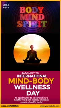 International Mind-Body Wellness Day Ad Instagram-Story template