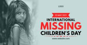 International Missing Children's Day Facebook Shared Image template