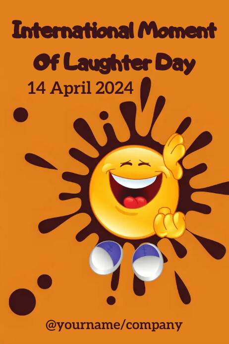 International Moment of Laughter Day Poster T Plakkaat template