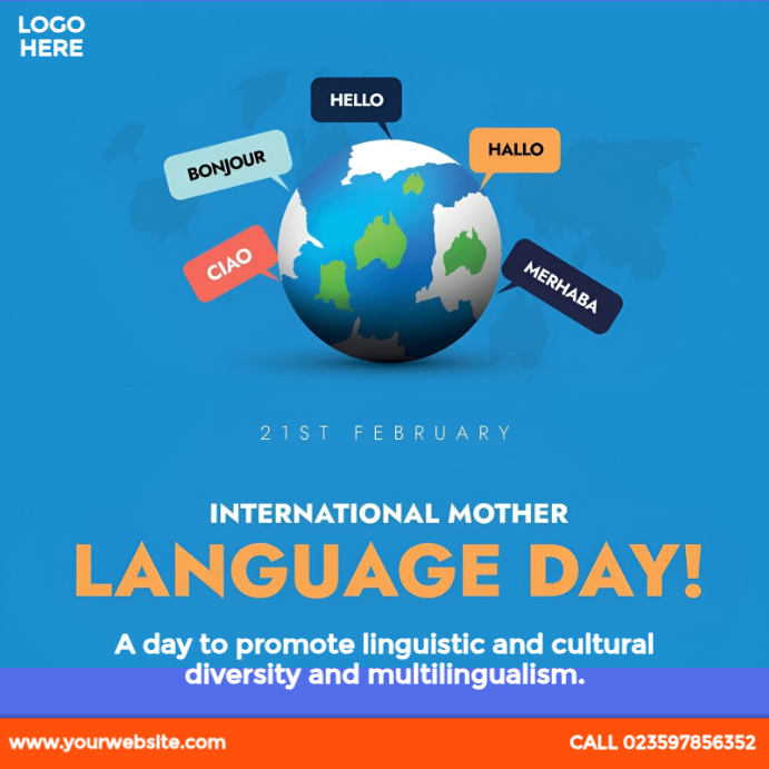 International Mother Language Day Template | PosterMyWall