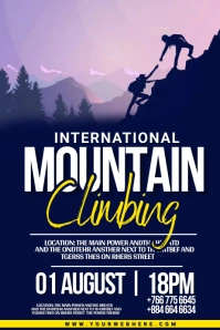 international mountain climbing Póster template