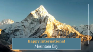 International Mountain Day — Nature Awareness Video Poster | Editable Template งานแสดงผลงานแบบดิจิทัล (16:9)