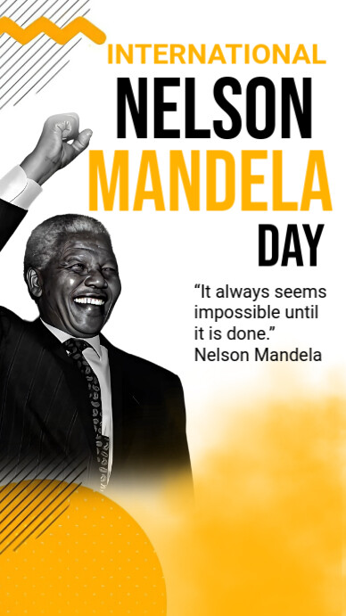 International Nelson Mandela day História do Instagram template