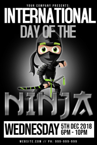 International Ninja Day Poster Template Postermywall