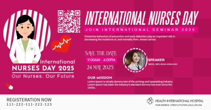 International nurse day Facebook ads digital flyer template