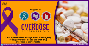 International Overdose Awareness Day Ad Facebook 共享图片 template