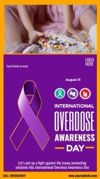International Overdose Awareness Day design Instagram-verhaal template