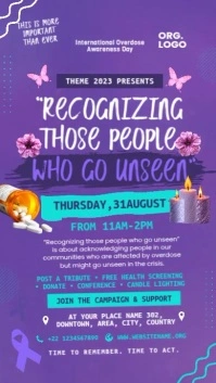 International Overdose Awareness Day Template Digital Display (9:16)
