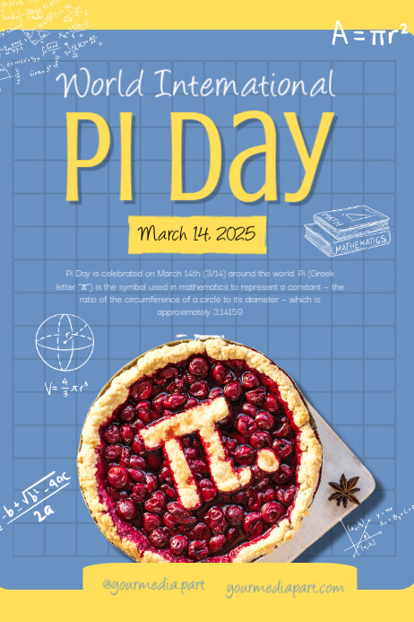international pi day Poster template