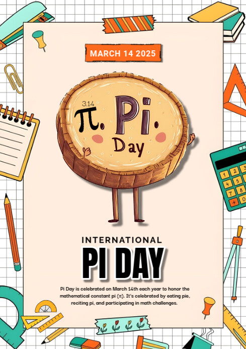international pi day A4 template