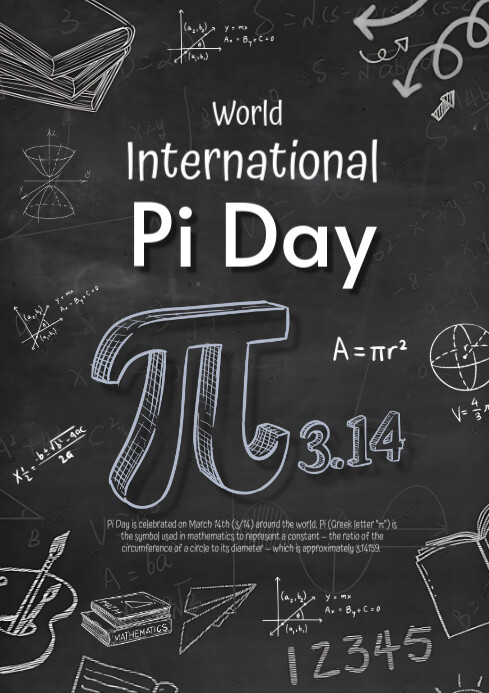 international pi day A4 template