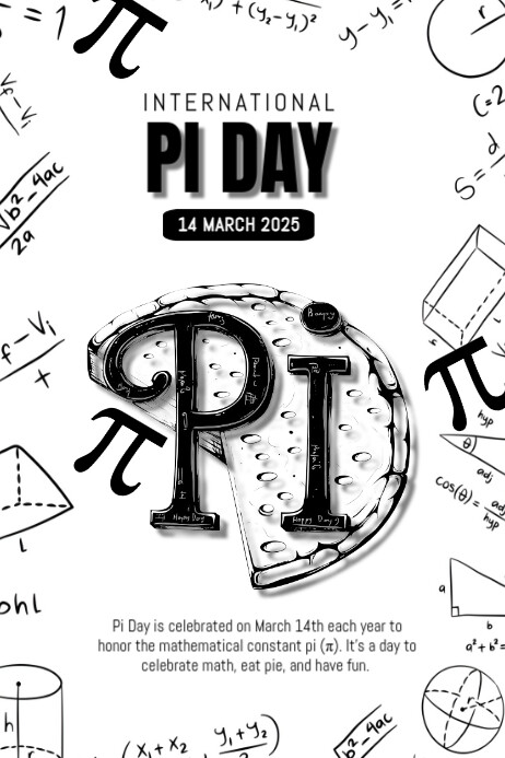 international pi day Poster template