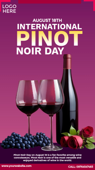 International Pinot Noir Day Instagram-verhaal template