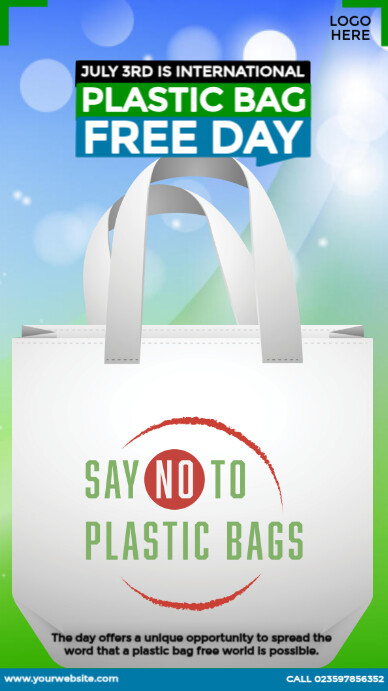 International Plastic Bag Free Day Ad Instagram-verhaal template