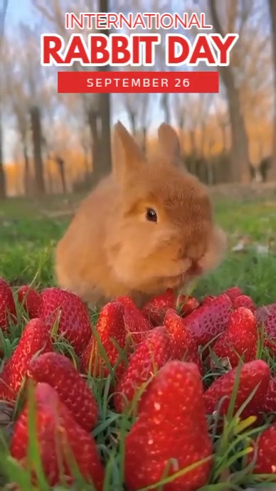 international rabbit day Display digitale (9:16) template