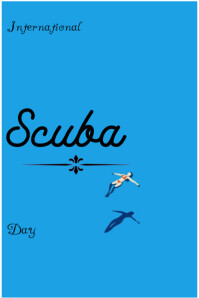 International scuba day Poster template