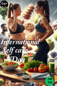 International self care day Poster template