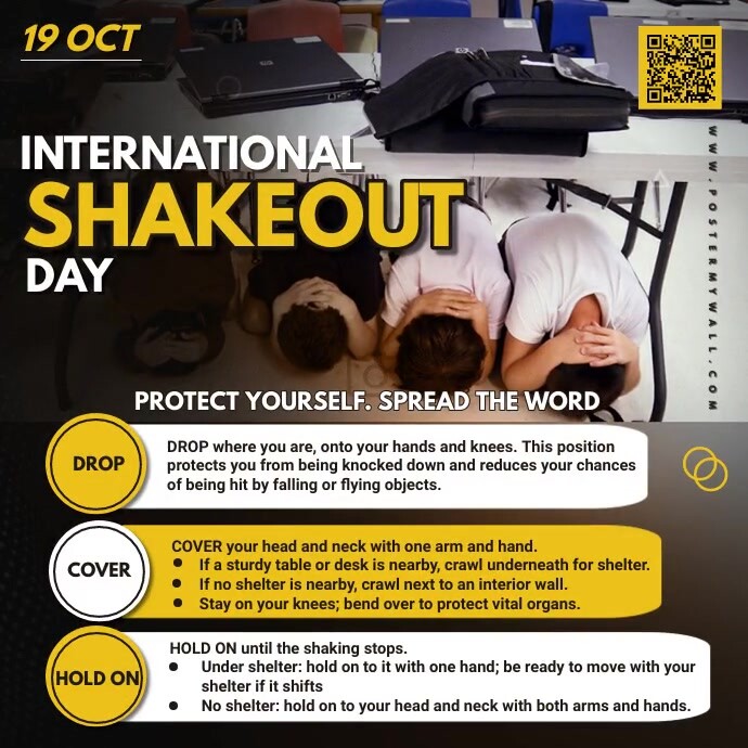 International Shakeout Day Template | PosterMyWall
