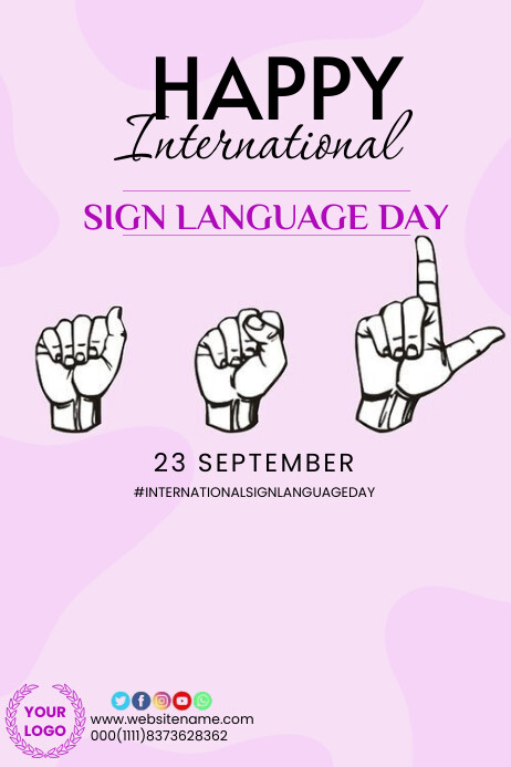 International sign language day templete Template | PosterMyWall
