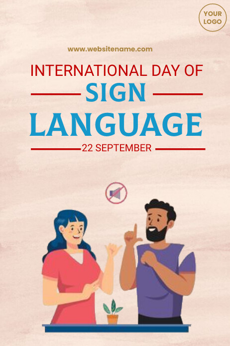 International sign language day templete Template | PosterMyWall