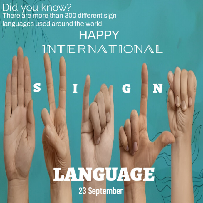 Plantilla de International Sign Language | PosterMyWall