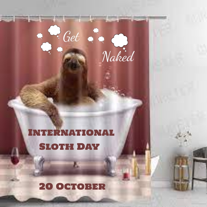 Copy of international sloth day instagram post | PosterMyWall