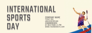 International sport day Facebook cvr template