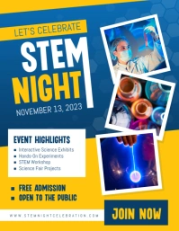 International STEM Day Poster Post Volante (Carta US) template