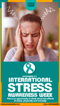 International Stress Awareness Week Instagram Story template