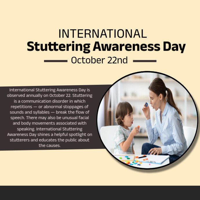 International Stuttering Awareness Day Template | PosterMyWall