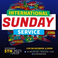 International Sunday Instagram Plasing template