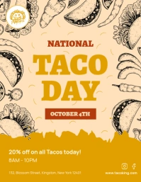 International Taco Day flyer template Pamflet (VSA Brief)