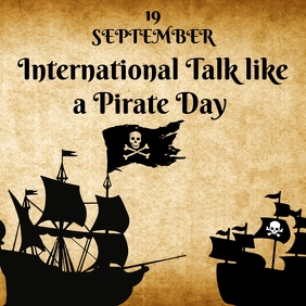 International Talk Like A Pirate Day Template Postermywall Who Participates In International Talk Like A Pirate Day 2022