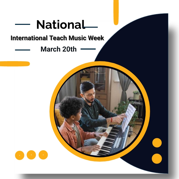 Musical Instrument Week international teach music week Template | PosterMyWall