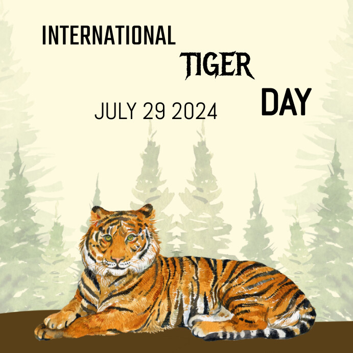 Plantilla de International tiger day template | PosterMyWall