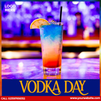 International Vodka Day โพสต์บน Instagram template