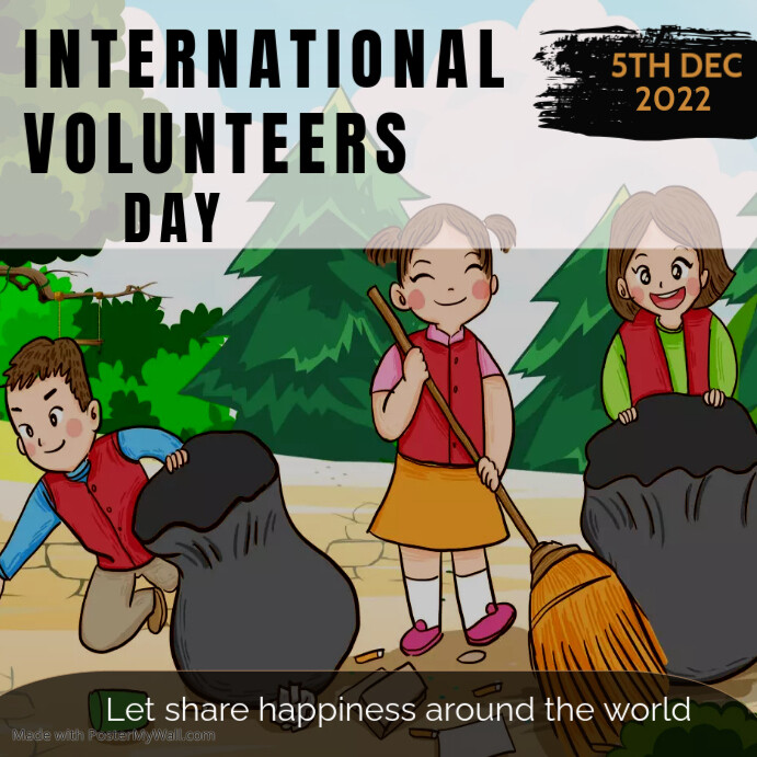 International volunteer day Template | PosterMyWall