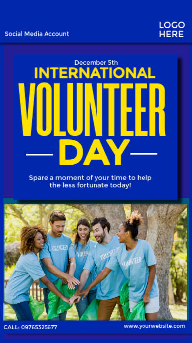 Copy of International Volunteer Day Design | PosterMyWall