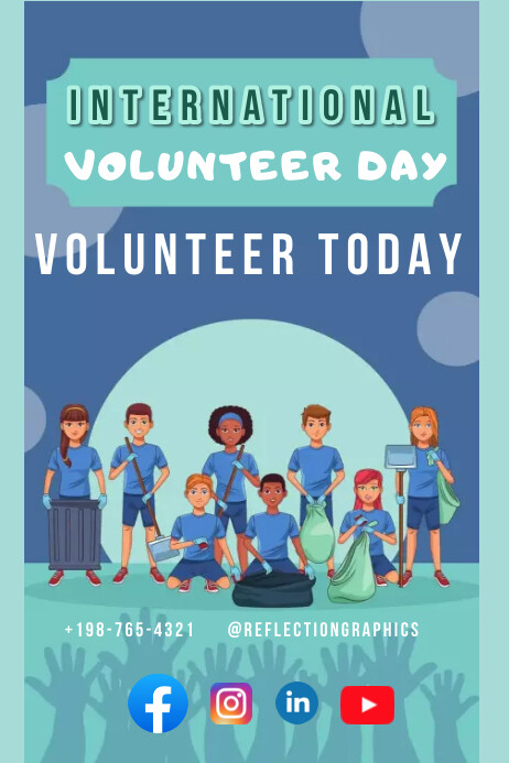 International Volunteer Day design template | PosterMyWall