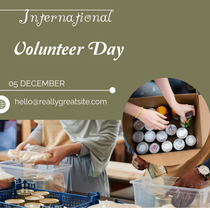International Volunteer Day template | PosterMyWall