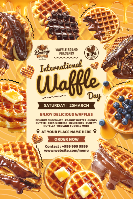 International Waffle Day Poster Template | PosterMyWall