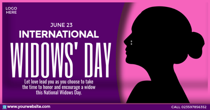International Widows' Day design template Facebook 共享图片