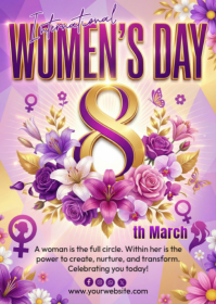 International Women's Day A6 template