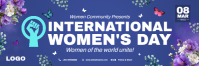 International Women's Day Banner Template Transparent 2 stopy × 6 stóp