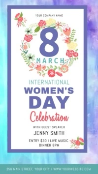International Women's Day Celebration Digital Display Video template